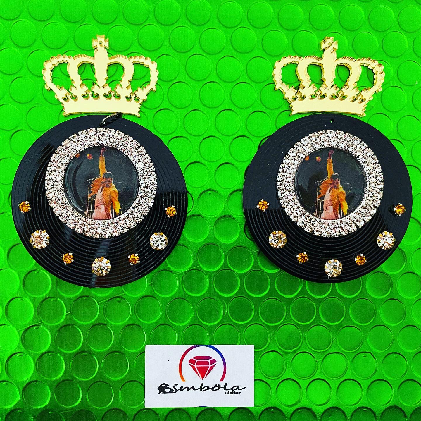 PENDIENTES FREDDI PENDIENTES MERCURY EARRINGS PENDIENTES VINILO