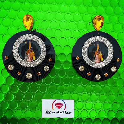 PENDIENTES FREDDI PENDIENTES MERCURY EARRINGS PENDIENTES VINILO