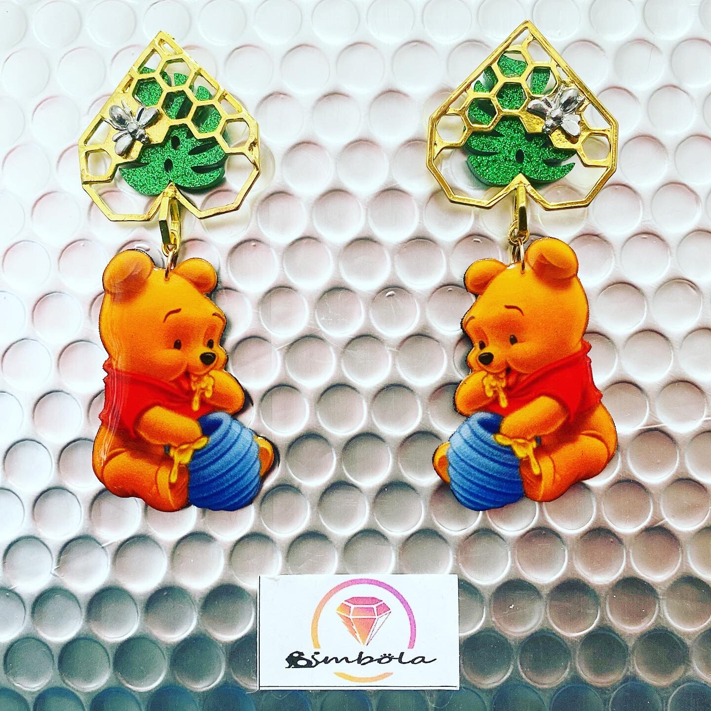 PENDIENTES OSO BEAR EARRINGS FUNNY EARRINGS HANDMADE EARRINGS PENDIENTES DIBUJOS ANIMADOS