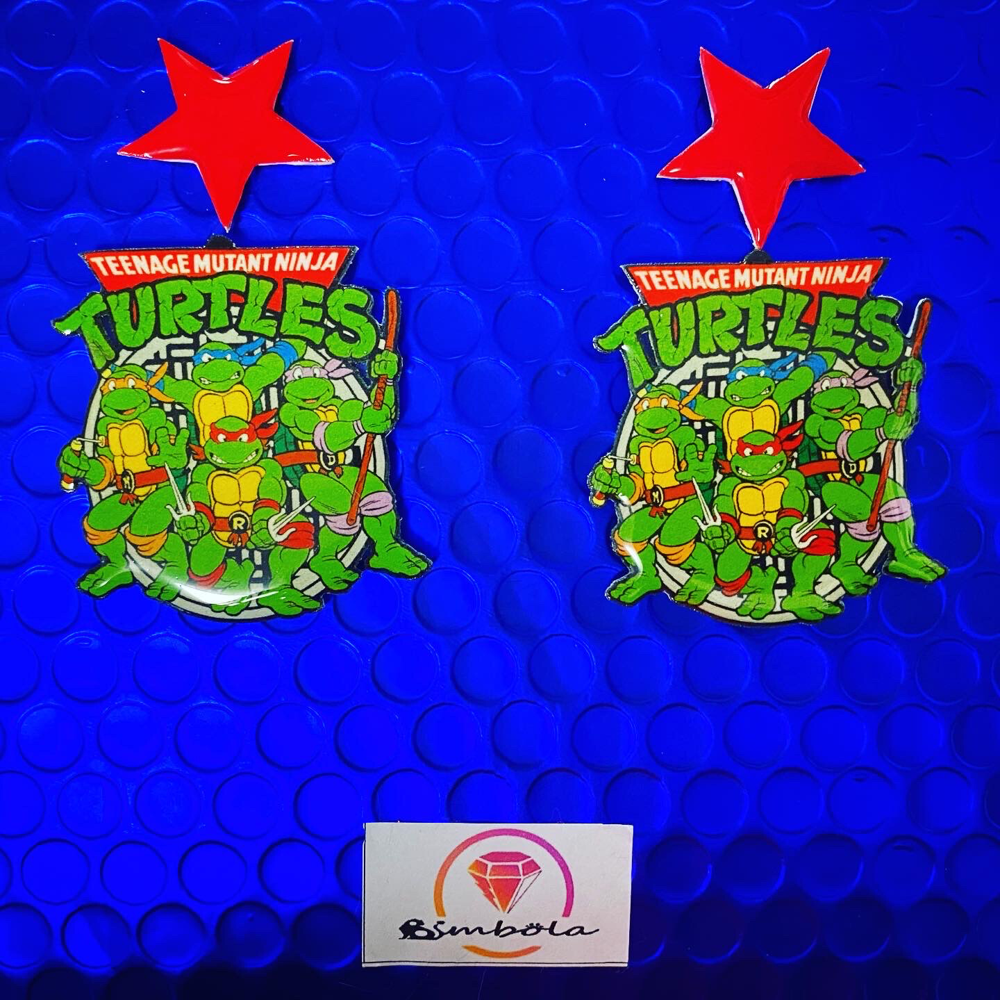 PENDIENTES TORTUGAS TURTLE EARRINGS FUNNY EARRINGS HANDMADE EARRINGS CARTOON EARRINGS DIBUJOS ANIMADOS NINJA EARRINGS 