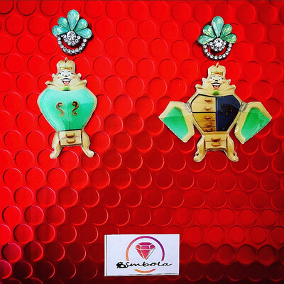 PENDIENTES ARMARIO WARDROBE EARRINGS FUNNY EARRINGS DIBUJOS ANIMADOS BEAUTY BEAST EARRINGS PENDIENTES BELLA