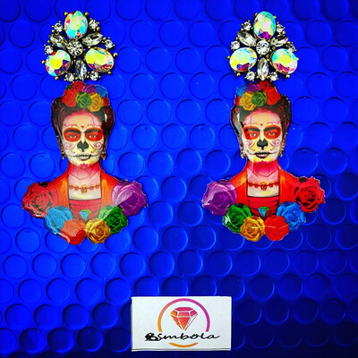 PENDIENTES FRIDA EARRINGS FUNNY EARRINGS HANDMADE EARRINGS DIBUJOS ANIMADOS FRIDA KALHO EARRINGS pendientes Katrina earrings