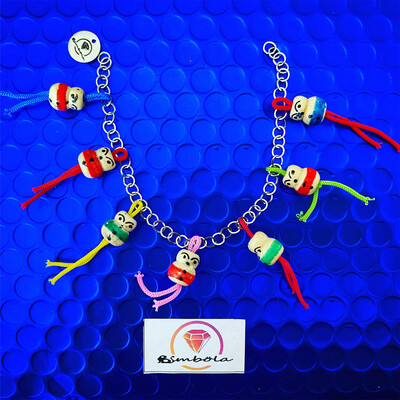 Bimbolina pulsera chinitos de la suerte pulsera noventera bracelet glitter pulsera acero charms 