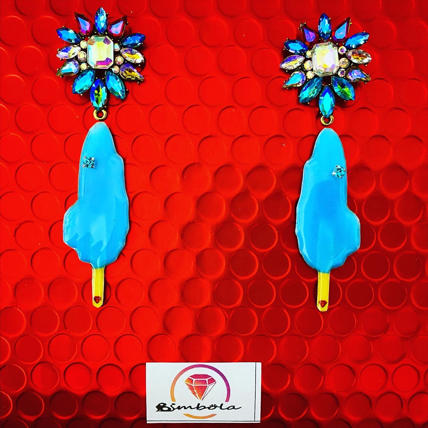 PENDIENTES FRIGURÓN PENDIENTES HELADO CHOCOLATE ICE CREAM EARRINGS GLITTER EARRINGS HANDMADE EARRINGS 