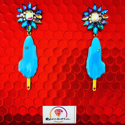 PENDIENTES FRIGURÓN PENDIENTES HELADO CHOCOLATE ICE CREAM EARRINGS GLITTER EARRINGS HANDMADE EARRINGS 