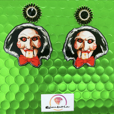 PENDIENTES SAW EARRINGS FUNNY EARRINGS PENDIENTES HALLOWEEN EARRINGS EXCLUSIVE DESIGN ENTE SHOP