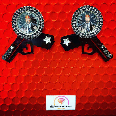 PENDIENTES JOHN GUNS EARRINGS PENDIENTES WICK EARRINGS HANDMADE EARRINGS EXCLUSIVE DESIGN ENTE SHOP