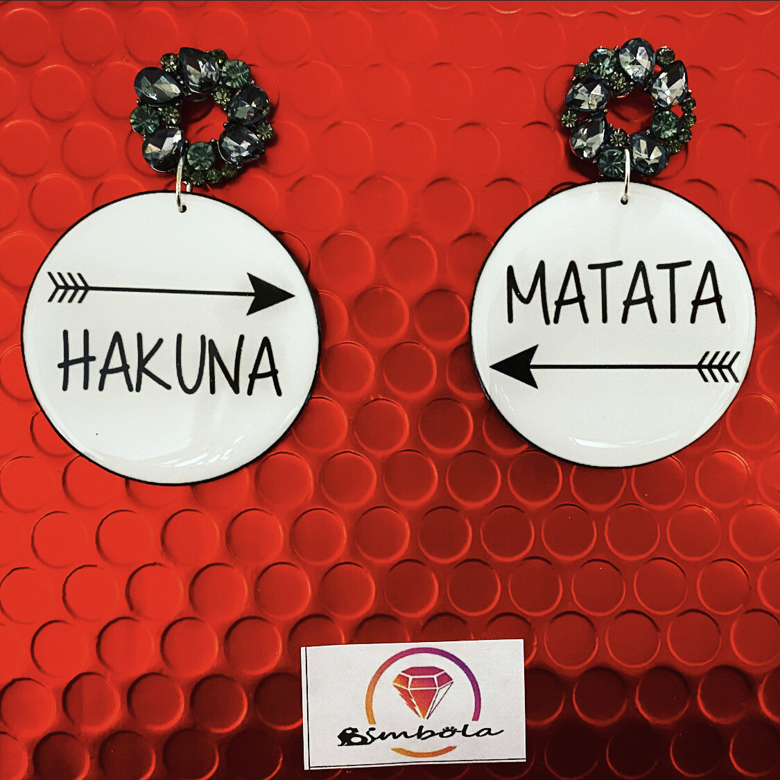 Pendientes Hakuna earrings funny earrings glitter earrings handmade earrings Rey León Lion King leon 