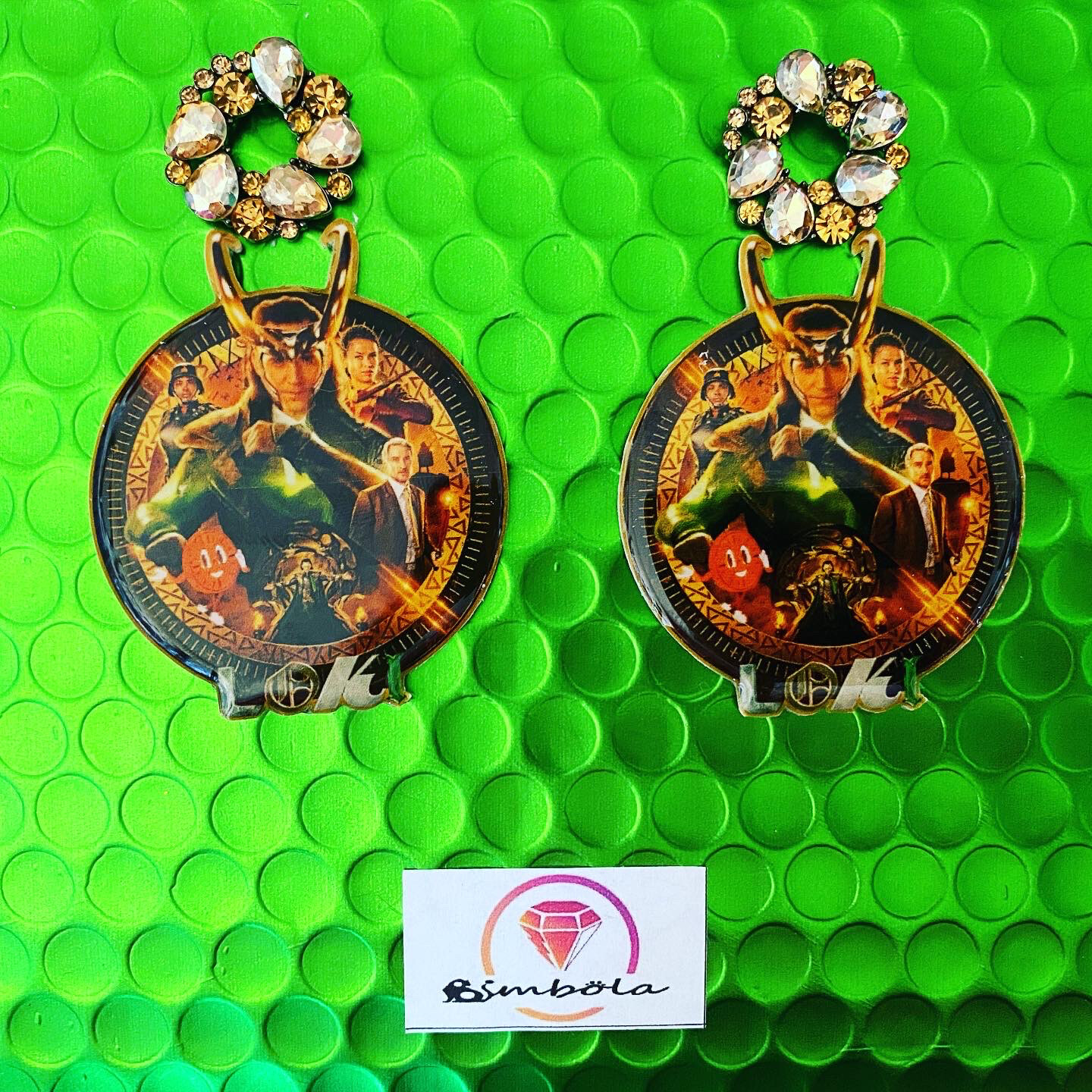 Pendientes Loki earrings funny earrings glitter earrings handmade earrings 