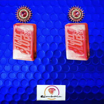 Pendientes club earrings pendientes handmade earrings glitter earrings pendientes jabón soap earrings 