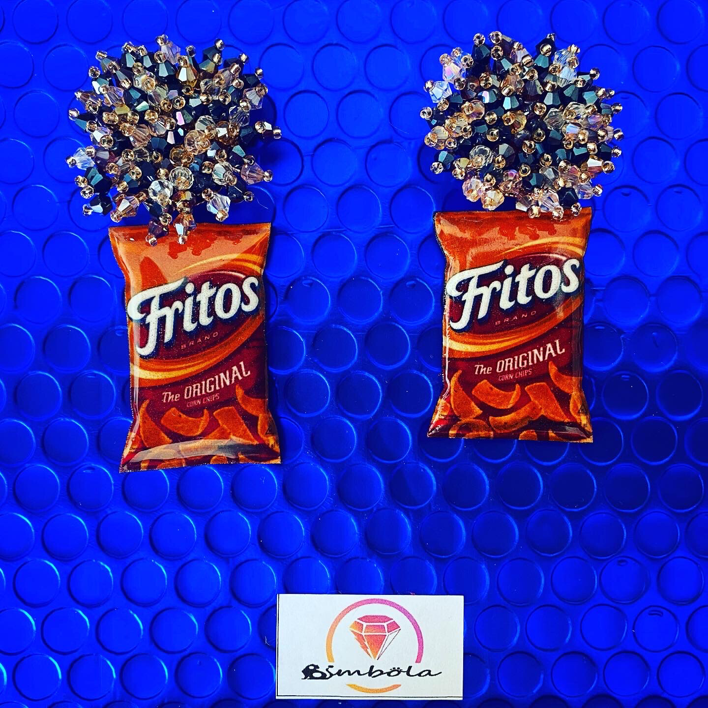 PENDIENTES FRITOS CHIPS MAÍZ EXCLUSIVOS EARRINGS FUNNY EARRINGS HANDMADE EARRINGS CHUCHES