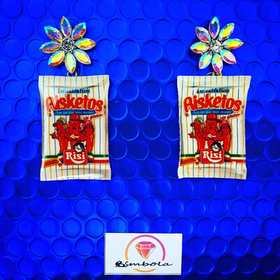 PENDIENTES RISKETOS EXCLUSIVOS  EARRINGS FUNNY EARRINGS HANDMADE EARRINGS CHIPS