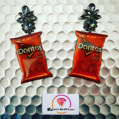 PENDIENTES DORITOS EXCLUSIVOS  EARRINGS FUNNY EARRINGS HANDMADE EARRINGS CHIPS
