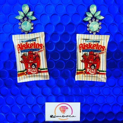 PENDIENTES RISKETOS EXCLUSIVOS  EARRINGS FUNNY EARRINGS HANDMADE EARRINGS CHIPS
