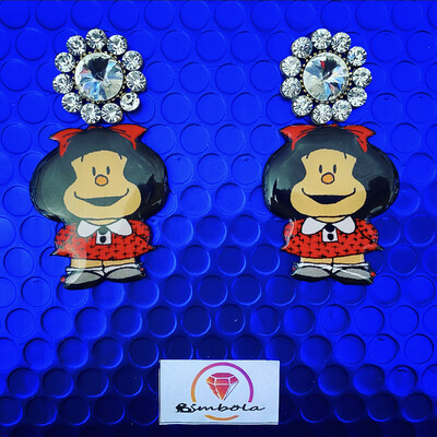 PENDIENTES MAFALDA EARRINGS FUNNY EARRINGS HANDMADE EARRINGS CARTOON EARRINGS DIBUJOS ANIMADOS