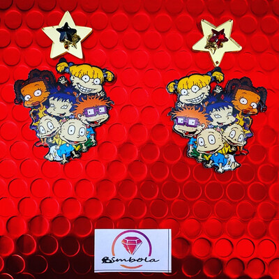 PENDIENTES RUGRA CARTOON EARRINGS PENDIENTES DIBUJOS ANIMADOS