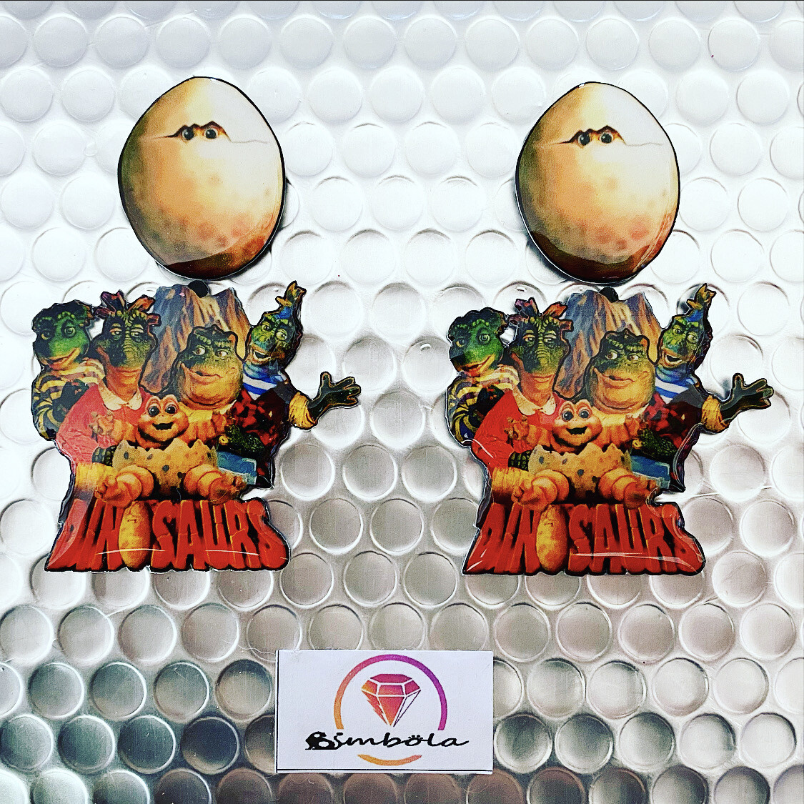 PENDIENTES DINOSAURIOS DINOSAURS EARRINGS FUNNY EARRINGS HANDMADE EARRINGS MODELO CONTORNO
