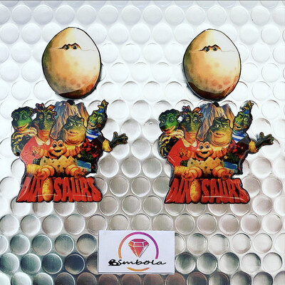 PENDIENTES DINOSAURIOS DINOSAURS EARRINGS FUNNY EARRINGS HANDMADE EARRINGS MODELO CONTORNO