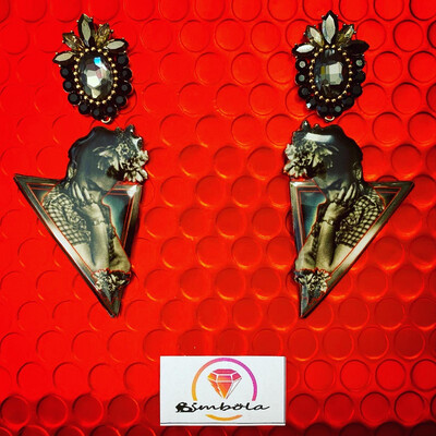 PENDIENTES FRIDA EARRINGS PENDIENTES FRIDA KALHO FUNNY EARRINGS HANDMADE EARRINGS 