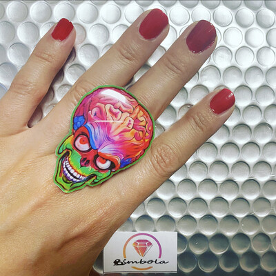 ANILLO ALIEN RING MARS RING ATTACK RING ADJUSTABLE RING CARTOON RING GIRL RING EXCLUSIVE DESIGN ENTE SHOP