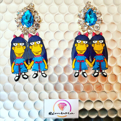 Pendientes Shinning girls Pendientes simp cartoon earrings Terry Sherry resplandor pendientes Halloween earrings pendientes dibujos animados