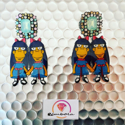 Pendientes Shinning girls Pendientes simp cartoon earrings Terry Sherry resplandor pendientes Halloween earrings pendientes dibujos animados