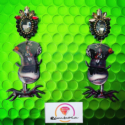PENDIENTES JACK PENDIENTES TIM BURTON EARRINGS NIGHTMARE BEFORE CHRISTMAS EARRINGS PENDIENTES HALLOWEEN EARRINGS PESADILLA ANTES DE NAVIDAD