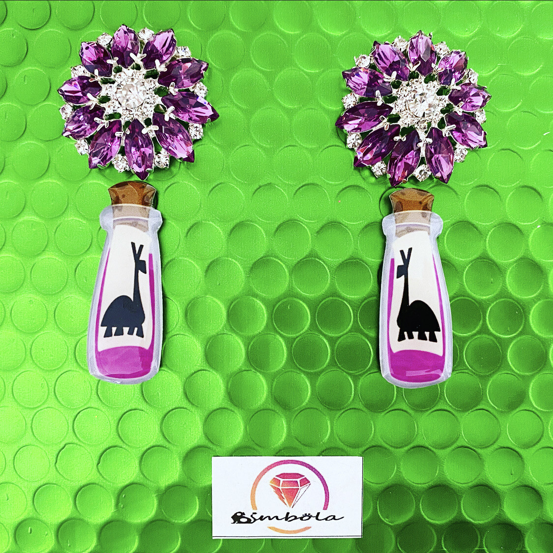 PENDIENTES YZMA POTION EARRINGS FUNNY EARRINGS HANDMADE EARRINGS DIBUJOS ANIMADOS EMPERORS EMPERADOR