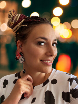 Pendientes mouse earrings ballon earrings Pendientes globo cadena 