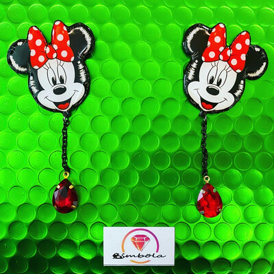 Pendientes mouse earrings ballon earrings globo cadena 
