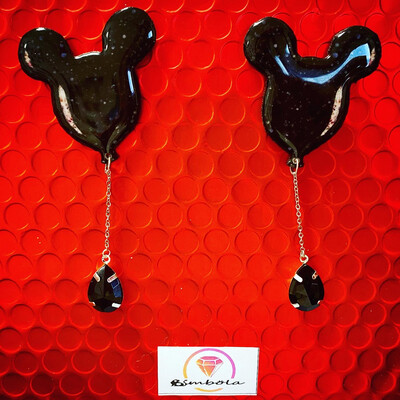 Pendientes mouse earrings ballon earrings Pendientes globo cadena 