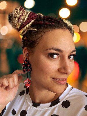 PENDIENTES HOMBRE ARAÑA PENDIENTES SPIDER EARRINGS FUNNY EARRINGS PENDIENTED CADENA CHAIN EARRINGS 