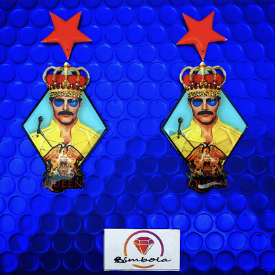 PENDIENTES FREDDI PENDIENTES MERCURY EARRINGS FUNNY EARRINGS HANDMADE EARRINGS