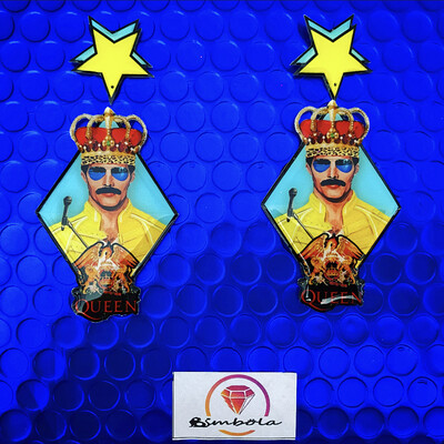 PENDIENTES FREDDI PENDIENTES MERCURY EARRINGS FUNNY EARRINGS HANDMADE EARRINGS
