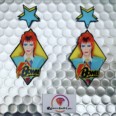 PENDIENTES BOWI EARRINGS FUNNY EARRINGS HANDMADE EARRINGS