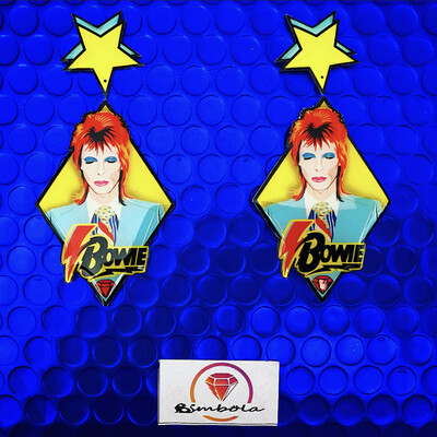 PENDIENTES BOWI EARRINGS FUNNY EARRINGS HANDMADE EARRINGS