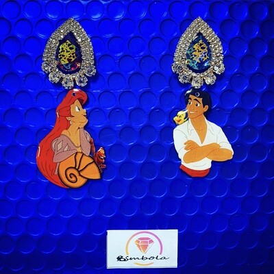 PENDIENTES SIRENITA ARIEL ERIC LITTLE MERMAID EARRINGS FUNNY EARRINGS HANDMADE EARRINGS