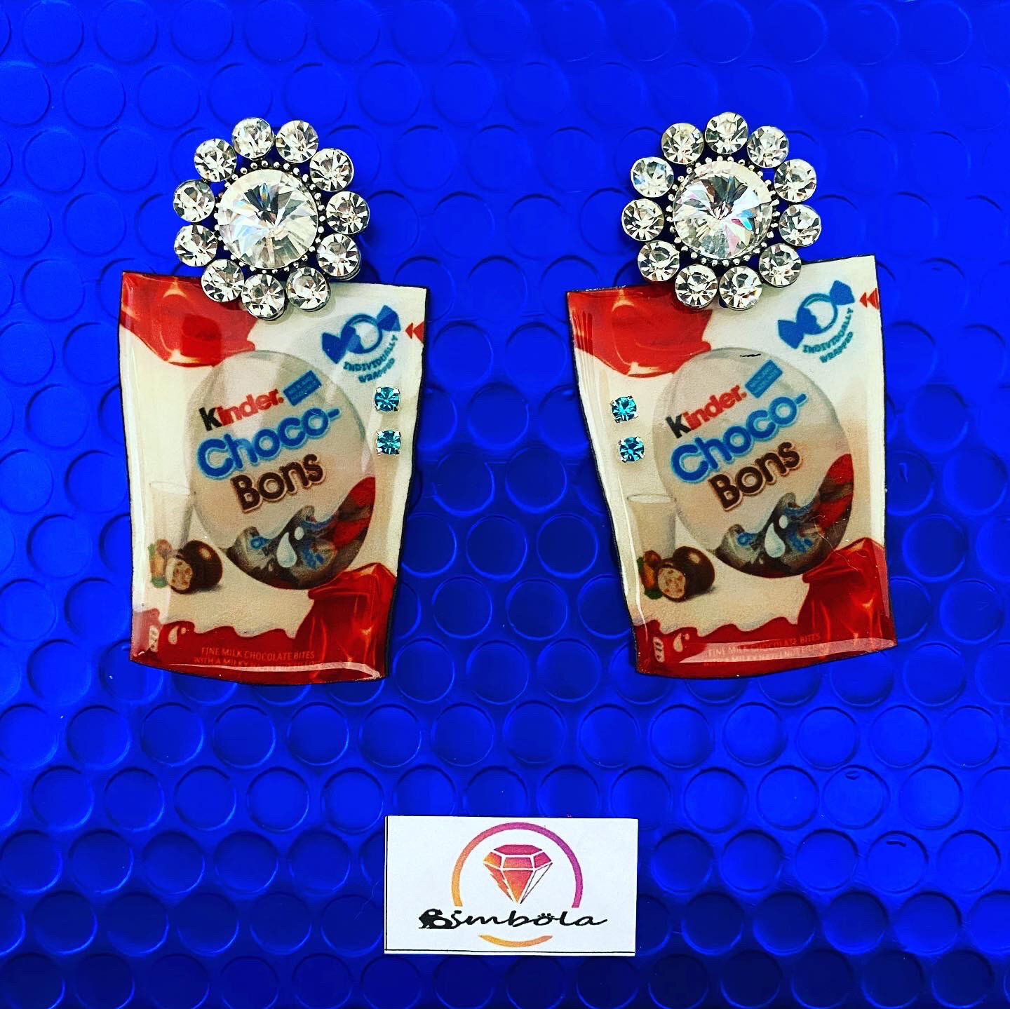 PENDIENTES KINDER EXCLUSIVOS  EARRINGS FUNNY EARRINGS HANDMADE EARRINGS CHOCOBONS CHOCOLATE