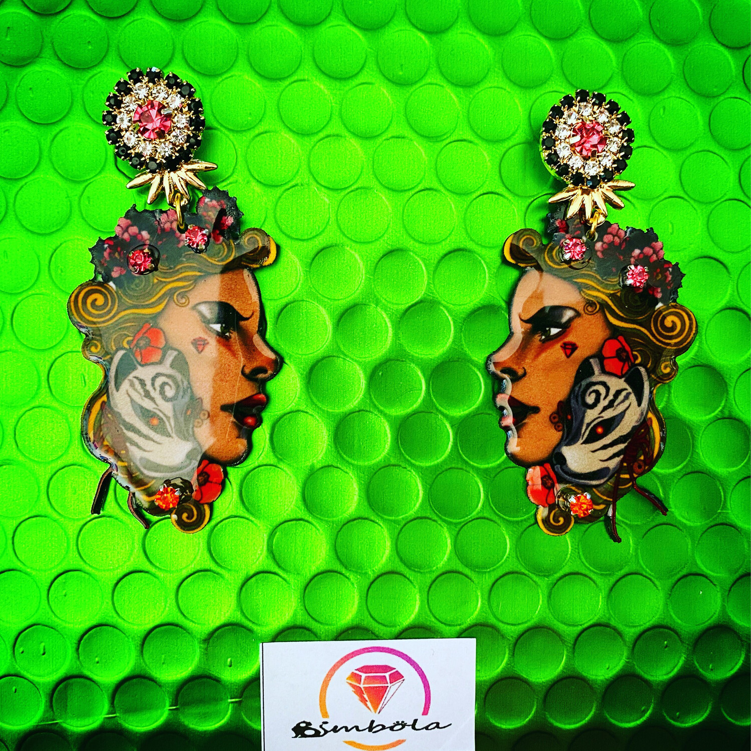 Pendientes mujer neotradicional tattoo earrings funny earrings