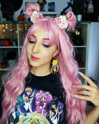 PENDIENTES SAILOR PENDIENTES LUNA MOON EARRINGS DIBUJOS ANIMADOS MANGA ANIME PENDIENTES GUERRERO