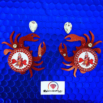 Pendientes Sebastián little mermaid earrings sirenita cangrejo