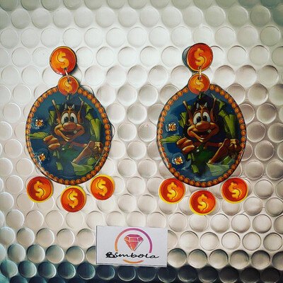 Pendientes Hugo telecupón earrings