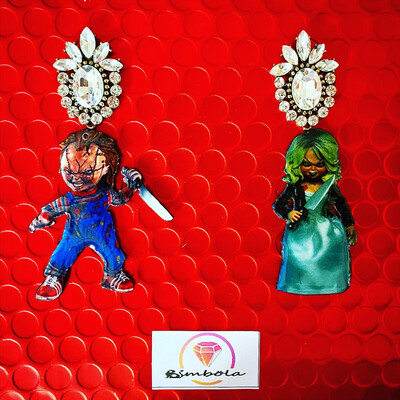 Pendientes Chucky Pendientes Tiffany earrings Pendientes Halloween earrings 