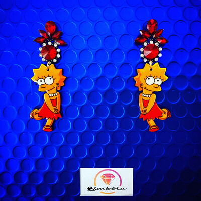 Pendientes Lis pendientes Simp cartoon earrings Pendientes dibujos animados