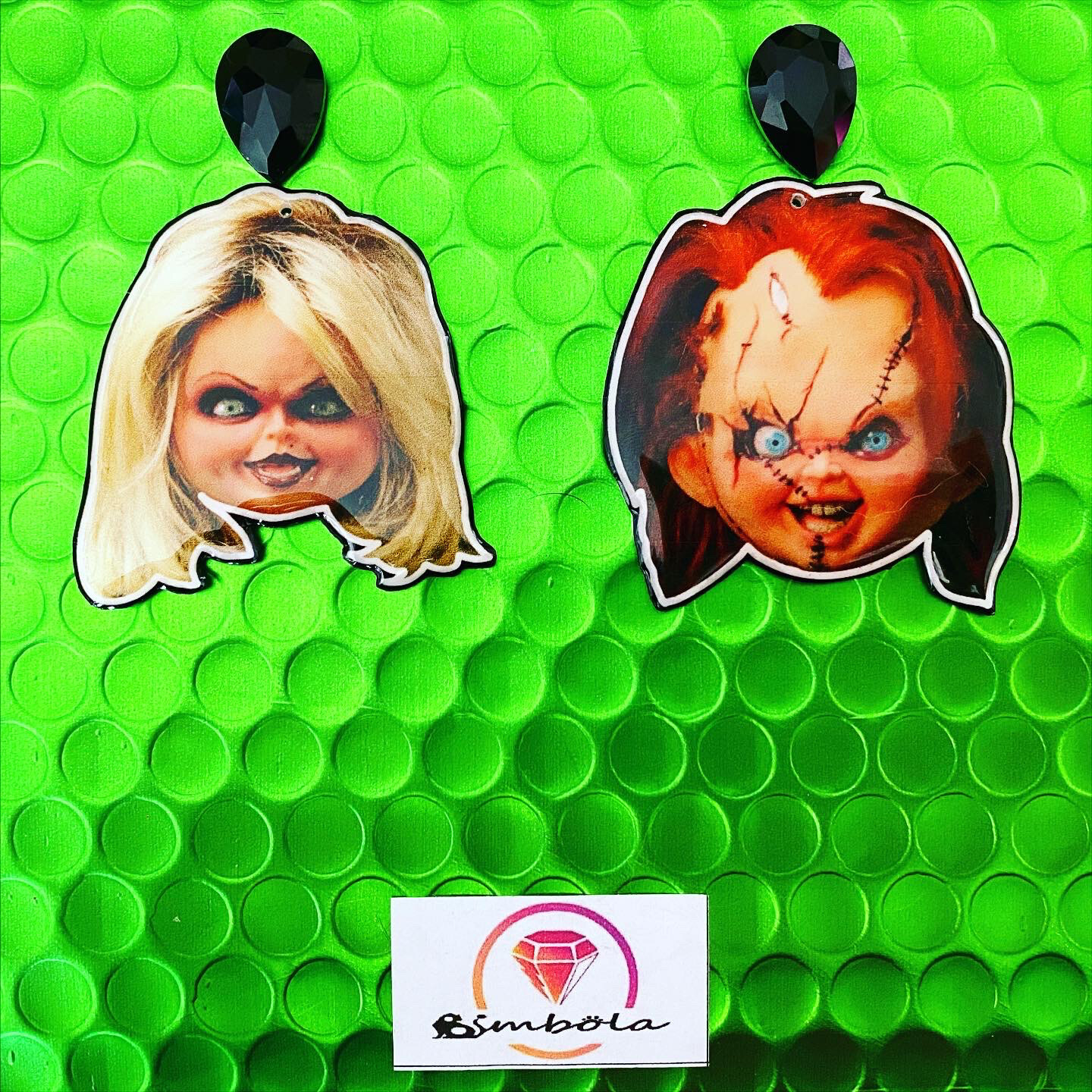 Pendientes Chucky Pendientes Tiffany earrings Pendientes Halloween earrings 