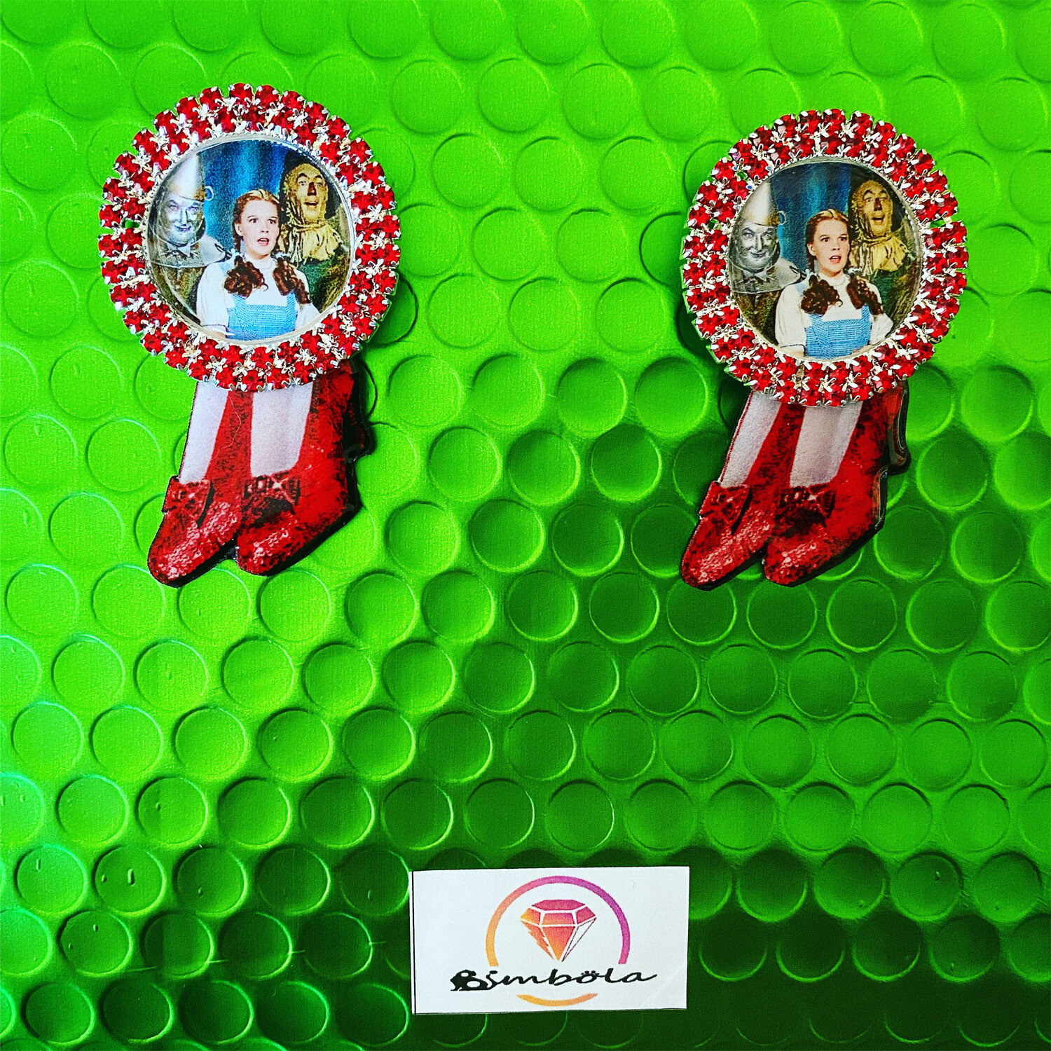 PENDIENTES MAGO DE OZ DOROTHY EARRINGS HANDMADE FREAK ZAPATOS ROJOS