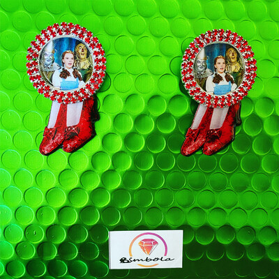 PENDIENTES MAGO DE OZ DOROTHY EARRINGS HANDMADE FREAK ZAPATOS ROJOS