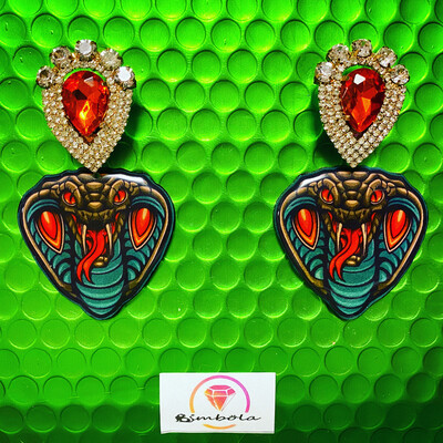 PENDIENTES SERPIENTE SNAKE EARRINGS HANDMADE FREAK 