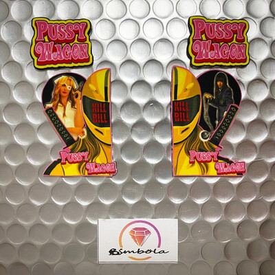 PENDIENTES KILL BILL PUSSY WAGON TARANTINO EARRINGS HANDMADE FREAK 