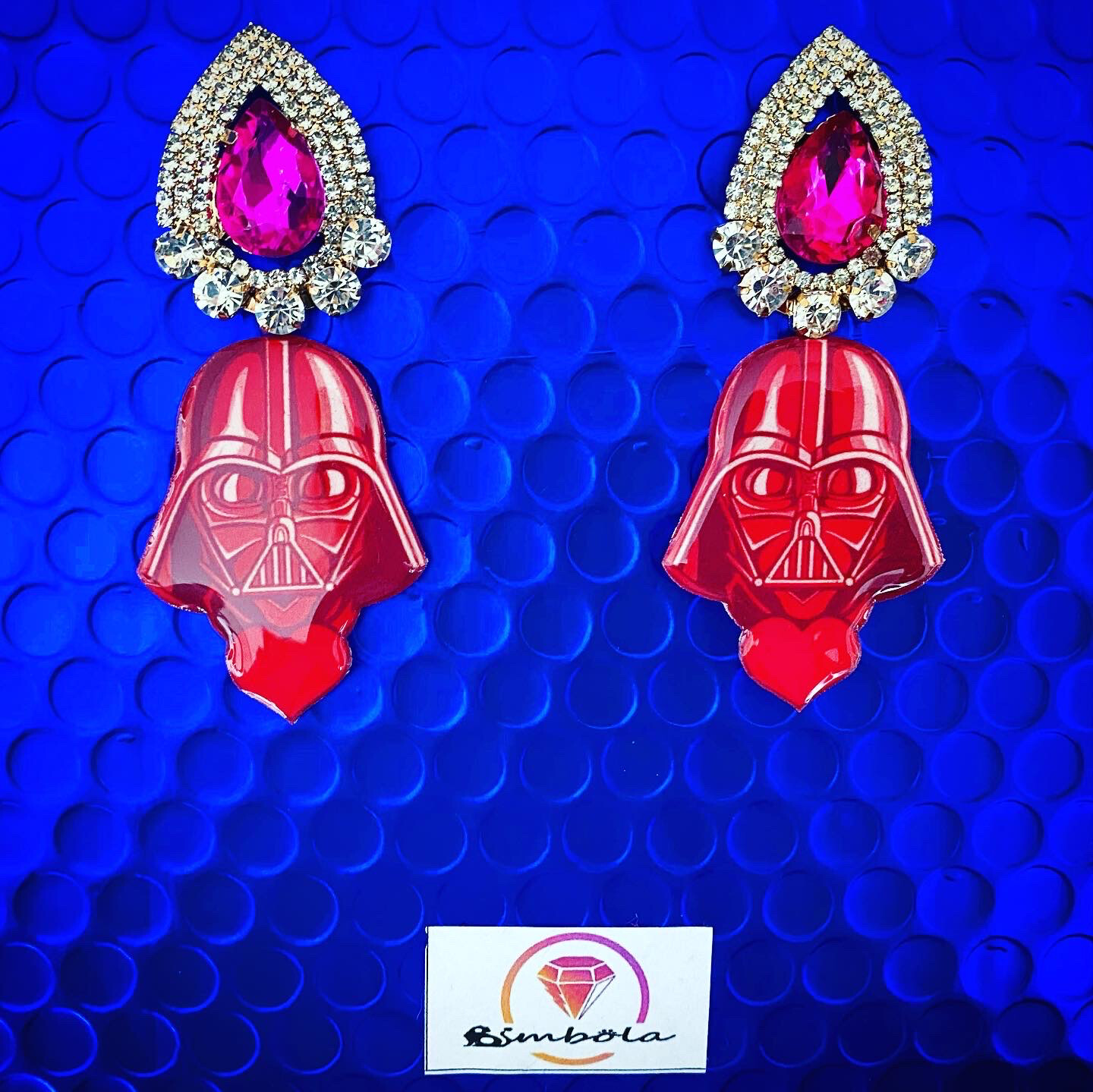 PENDIENTES PINK VADER EARRINGS HANDMADE FREAK GUERRA GALAXIAS